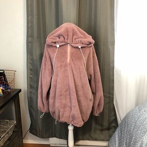 Plush oversized hoodie